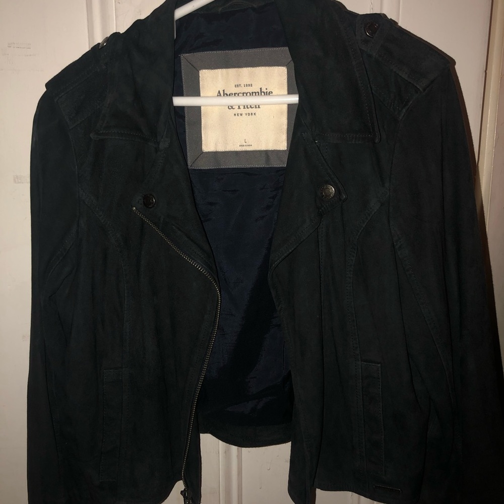 ABERCROMBIE NAVY SUEDE MOTO JACKET❗️